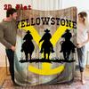 Yellowstone Cowboy 2D Flat Pattern Flannel Blanket High quality All Seasons Warmth and Comfort Perfect for Christmas Gifts.DMT0925051