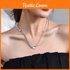 Vintage Reflective Pearl Titanium Steel Heart Shaped Necklace For Women Perfect For Unique Gifts