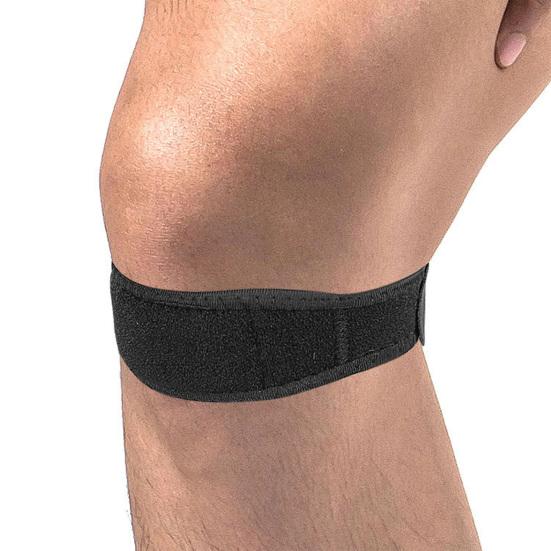 Knee Strap with Adjustable Compression for Patellar Tendon Support Ergonomic Silicone Pad Anti-Slip Design Knee Support Band