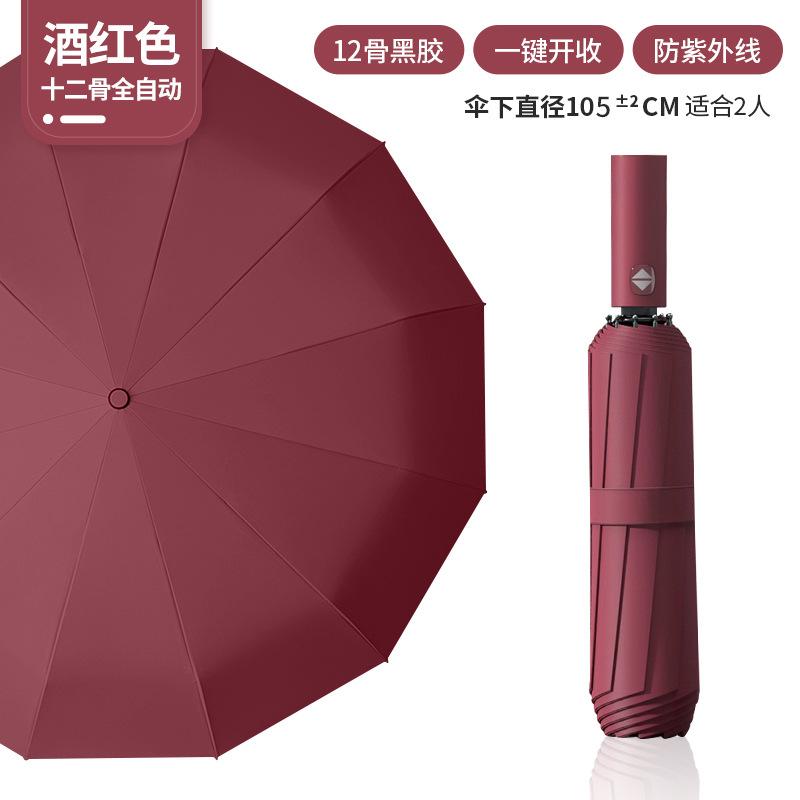 Parasol Lady Advanced Sense Gradual Change Automatic Three-fold Umbrella Wind Sun Umbrella Sun Protection UV Protection