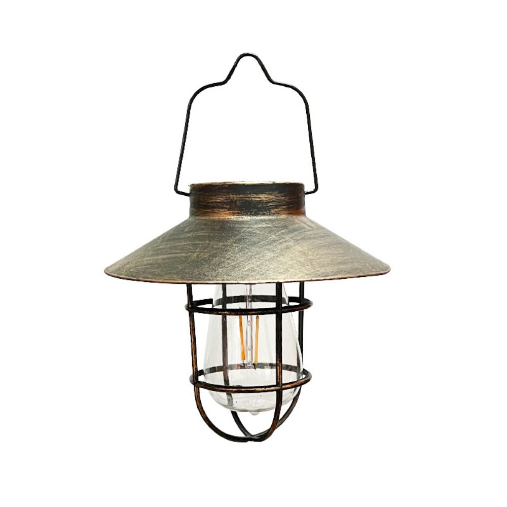 Винтажный солнечный фонарь Ретро светодиодная масляная лампа Садовое украшение Ландшафтный свет Уличный