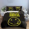 Набор постельного белья Nirvana Логотип Черно-желтый Постельное белье (1 пододеяльник, 2 наволочки, одеяло в комплект не входит)