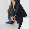 Женский белый топ MZOMXO свободного кроя с длинным рукавом-клеш, стройнящий (2026)