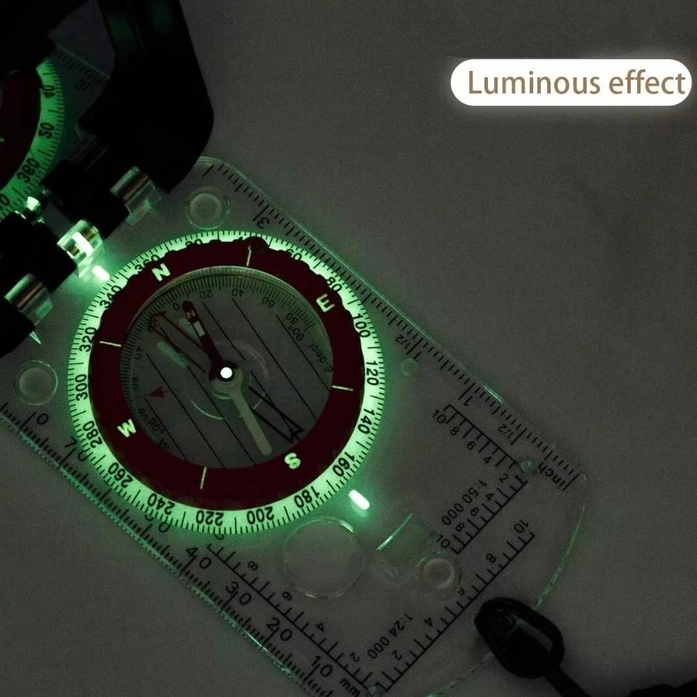 with Adjustable Declination Outdoor Compass Folding Sighting Clinometer Orienteering Map Compass