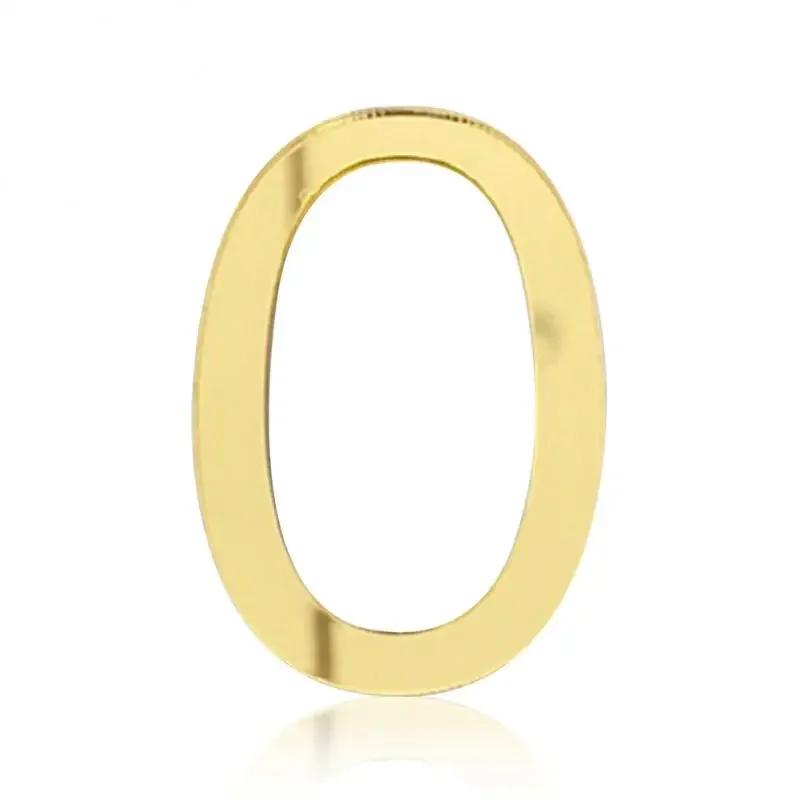 ZEXEF 3D Большие цифры 0-9 Самоклеящиеся наклейки Белое золото Дверь Окно многоквартирного дома Адрес Почтовый ящик Знак Украшения Таблички