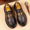 Внешняя торговля большая деловая повседневная кожаная обувь платформа крокодиловый узор туфли дерби мужская формальная кожаная обувь британские мокасины для вождения