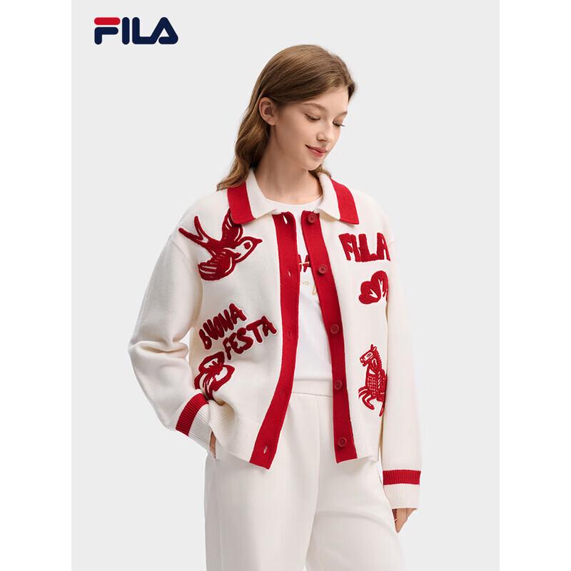 Fila Женский вязаный кардиган с вышивкой в виде румянца