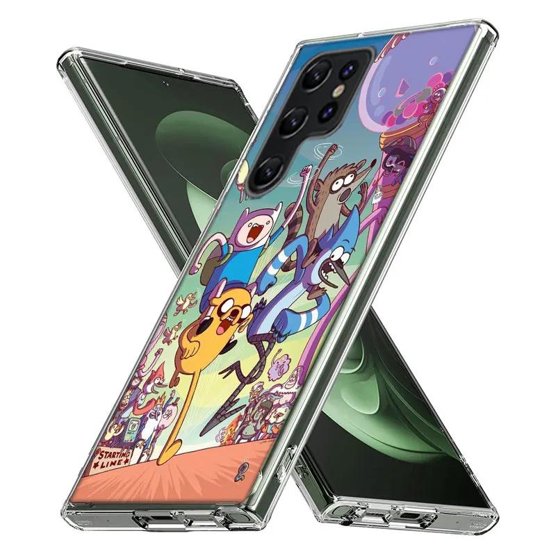 Мультяшные Постоянные Персонажи Милый Чехол-Обложка Для Samsung Galaxy S21 S20 S23 FE S22+ S24 Ultra S25 Edge Чехол Для Телефона S10 Plus Прозрачный Capa Coque