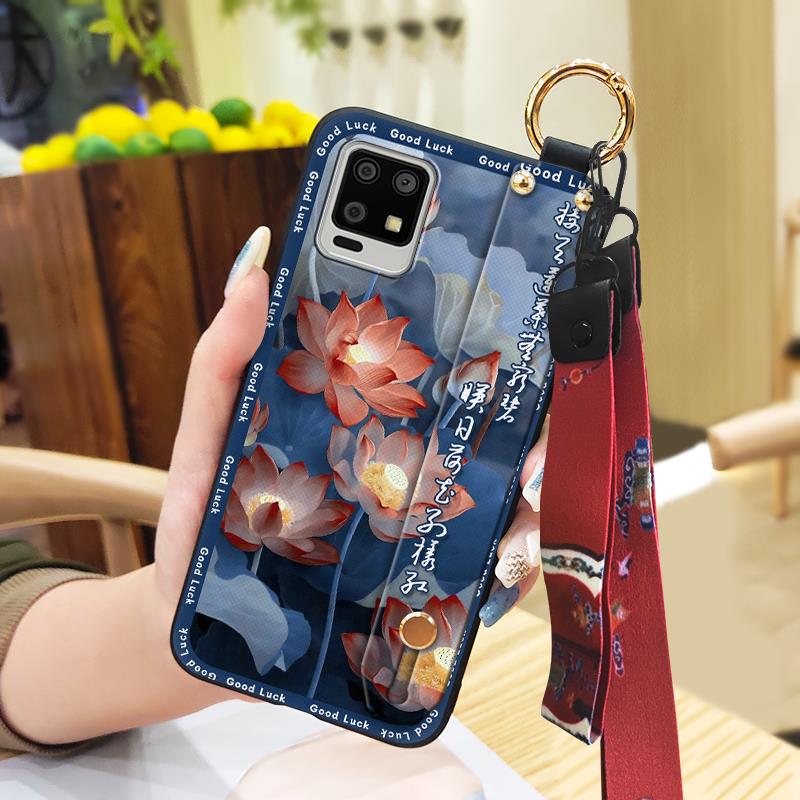 Silicone For Mom Phone Case For Sharp Aquos Zero6/Aquos Air Waterproof Dirt-resistant Kickstand Anti-dust Wristband Ring