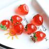 3D Прозрачные Фруктовые Эпоксидные Украшения: Персиковый, Авокадо и Клубничный Аксессуары-резинки для волос для детей