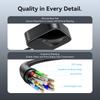 Vention USB 3.2 Gen 1 Type C Extension HUB 5 Ports Multiple USB HUB Built-in RGB Ambient Light Adjustable with USB C Power Supply for Laptop Macbook