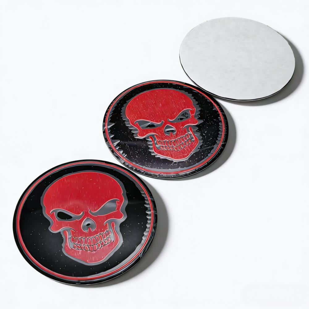 4pcs 45MM 56MM Skull Logo Emblem Car Stickers Auto Accessories for Car Wheel Center Caps Rim Hubcaps Cover Wheels Hub Cap Badge