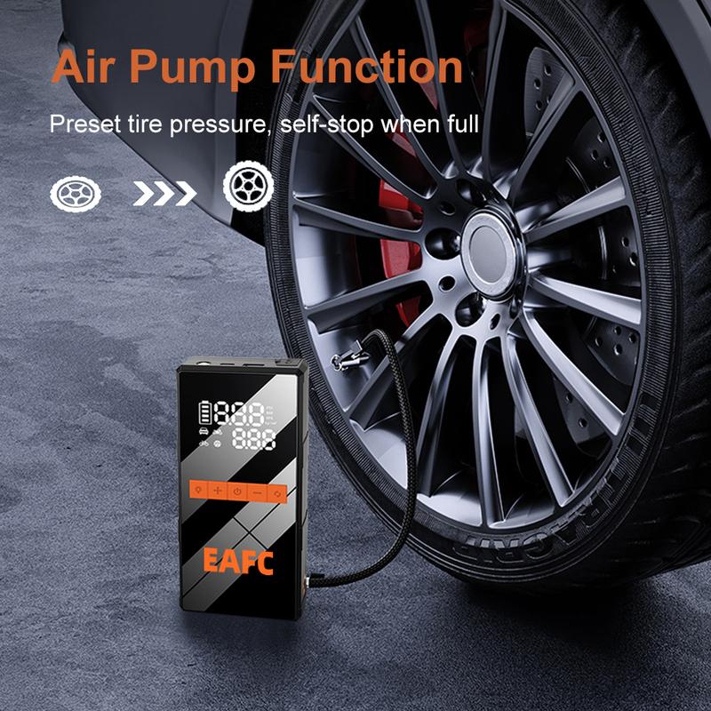 Car Jump Starter 4 In1 Pump Air Compressor 150PSI 1200A Car Starting Device Power Bank Starter Booster Digital Tire Inflator