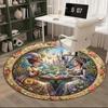 Victorian Tea Party Scene round carpet Chair cushion Round Entryway Rug, Soft Round Rugs for Living Room, Bedroom, Circle Carpet decor gifts