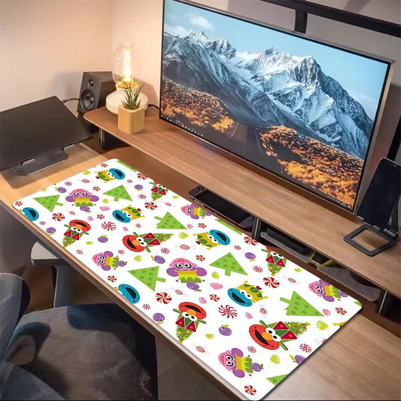 Sesame Street Print Cushion Non-slip Laptop Tablet Big Mousepad XXL Mat Mini PC Playmat With Lock edge