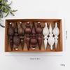 9 Pcs/box Hanging Pendant Decorations 16CM Length Conical Christmas Pendants  For Window Display