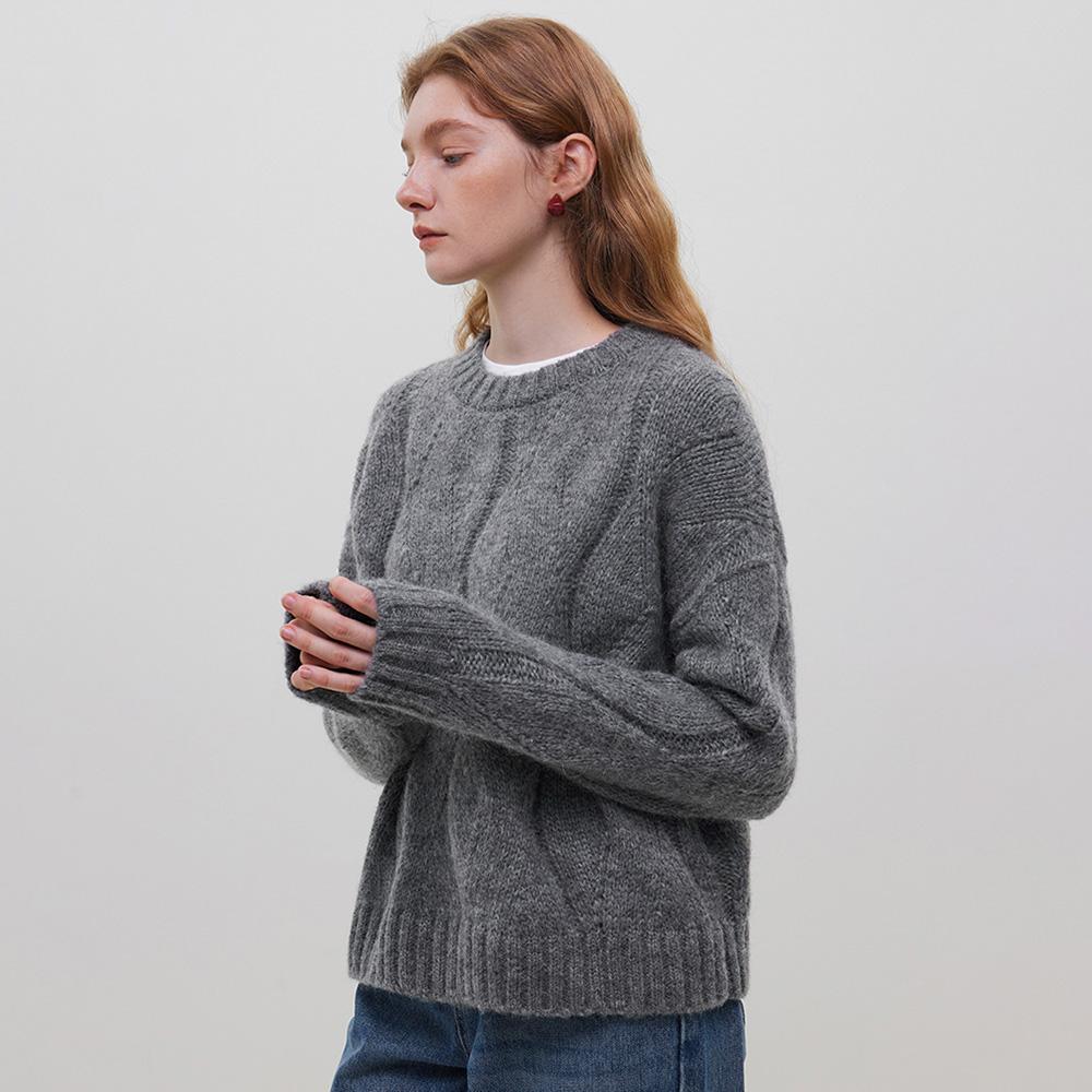 WEDNESDAY DELIGHT Wd_Hollow Wool Sweater_2Color