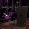 Evil Dragon Hanging Lamp Magical Flying Bookshelf Lamp, Warm Night Light, Fantasy Statue for Desk Reading Nook Decor, Unique Gift Lovers Book Readers