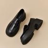 Французская платформа толстый каблук Мэри Джейн одинарная обувь женская 2025 осень и зима британский стиль универсальные лоферы на одной педали женские
