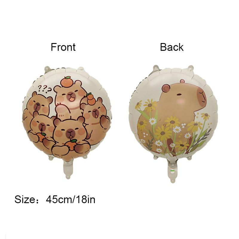 Воздушные шары Капибара Вечеринка Украшение на День рождения Капибара Алюминиевые шары Вечеринка для новорожденного Мальчики Девочки Игрушка Подарки Праздничные принадлежности