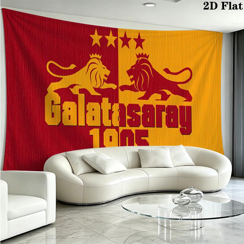 Galatasaray Wall Tapestry Aesthetic Wall Hanging Printed Fabric Blanket Decorative Tapestries for Bedroom Living Room Home Decor