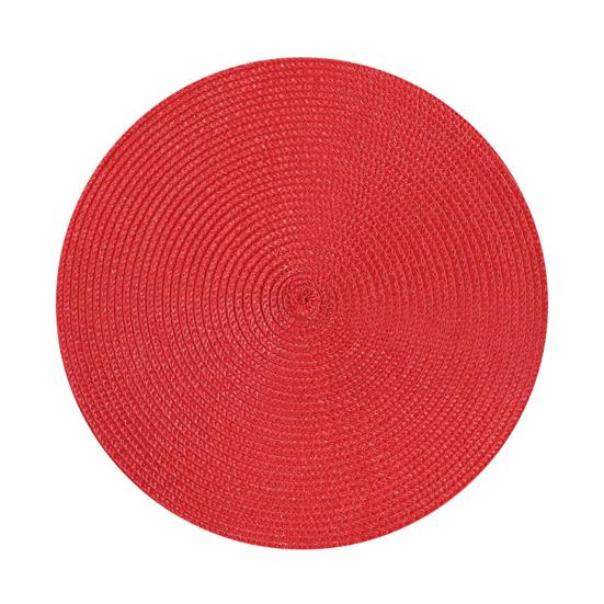 Round Woven PP Placemats Heat Resistant & Oil Proof Simple Solid Color Table Mats for Dining Kitchen Table Modern Home