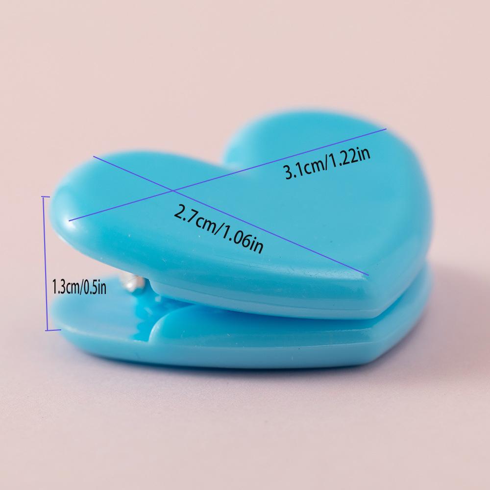 10 шт./лот скрепки в форме сердца, симпатичные многоцелевые маленькие пластиковые скрепки для школьников и студентов