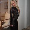Европейский и американский стиль сексуальное прозрачное кружевное платье с длинным рукавом осенняя популярная женская одежда