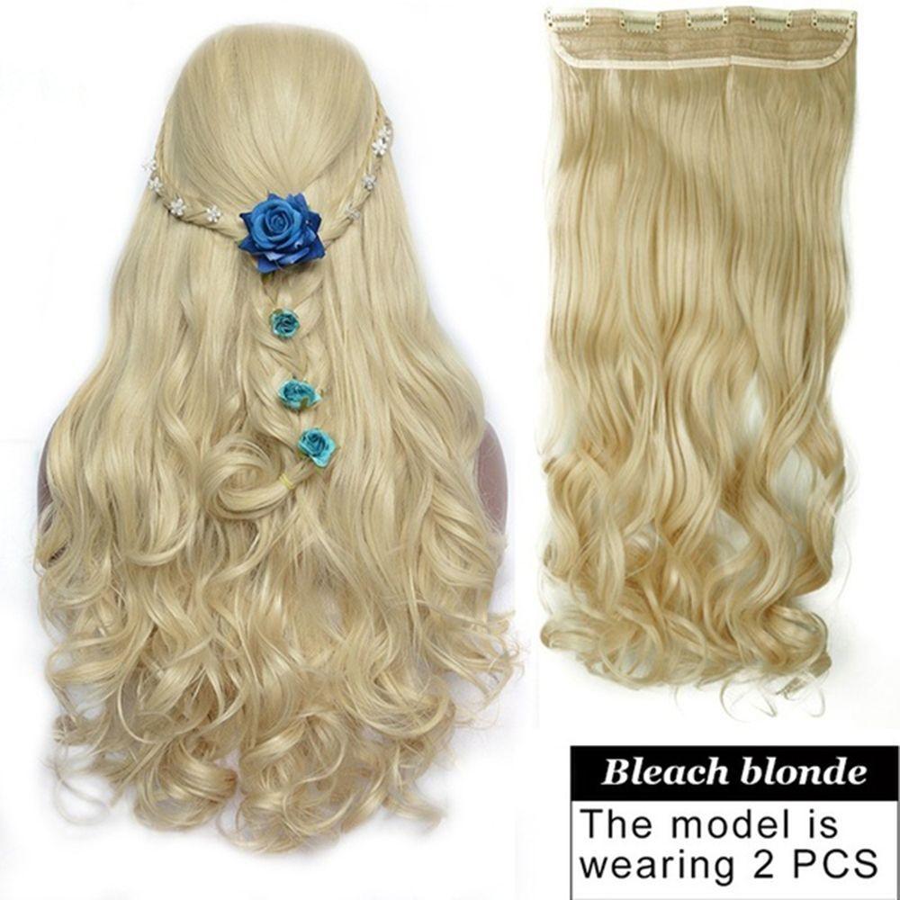 Синтетические волосы на всю голову, одна часть, клипса, вьющиеся волосы, накладные волосы для женщин, леди