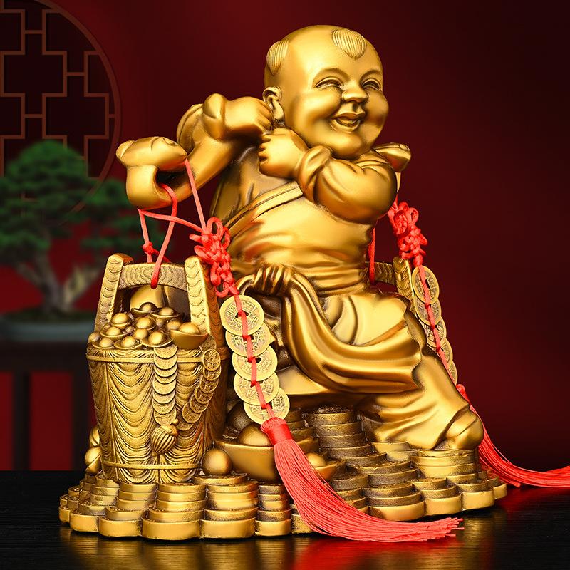 Pure Copper - Figurine Home Office Cash Register Decoration -Attracting Wealth-Providing Child