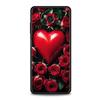 Чехол для телефона для Xiaomi Poco X6 X5 X4 Pro 5G X3 NFC F5 F4 M5 M4 M3 F3 GT C51 C50 C55 Мягкий черный чехол Красивые цветы красной розы