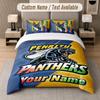 Постельное белье на заказ с узором Penrith Panthers, Печать имени Текст 1 Пододеяльник плюс 2 Наволочки Домашний текстиль