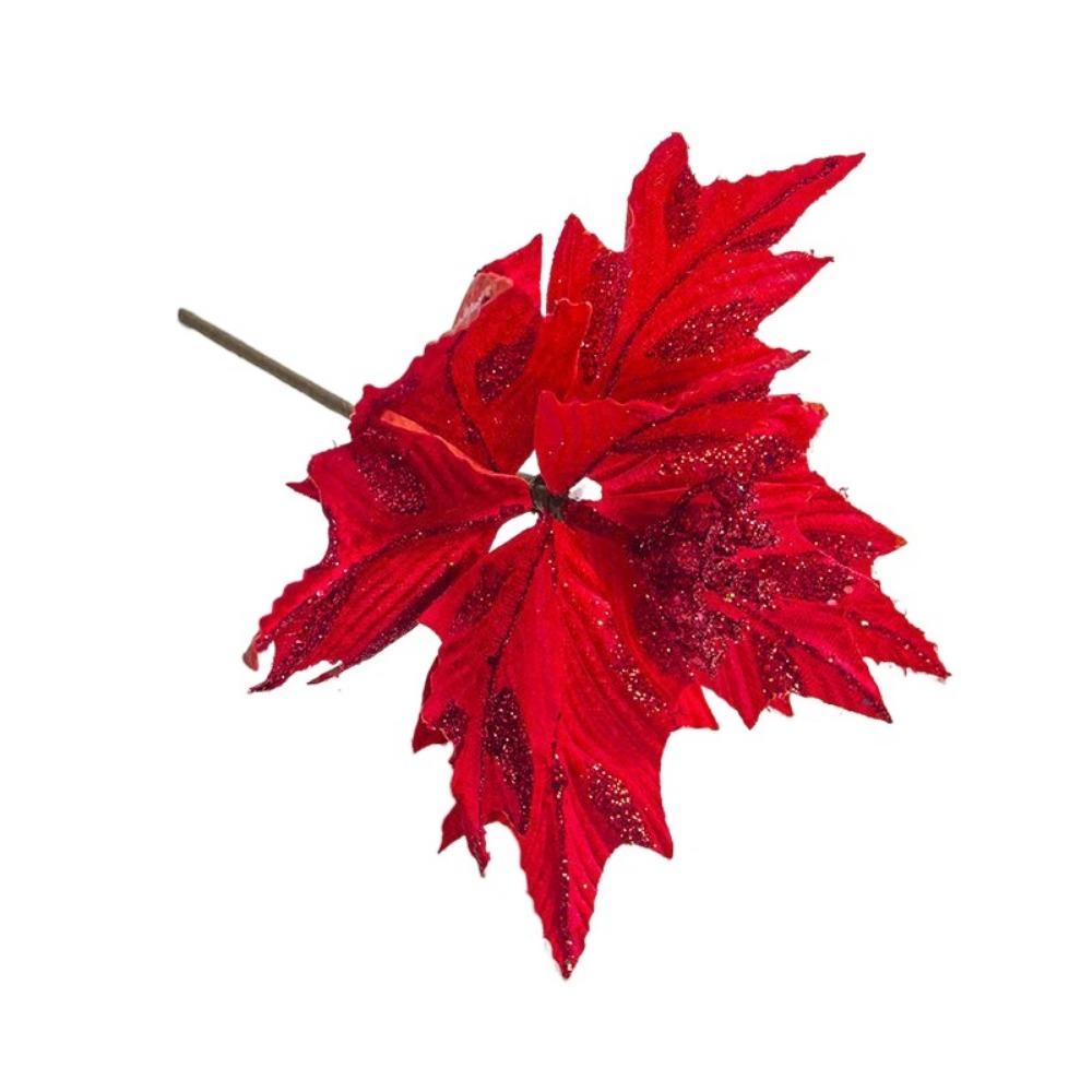 Handmade Artificial Xmas Flower Lightweight Fake Christmas Flower  Home Decor