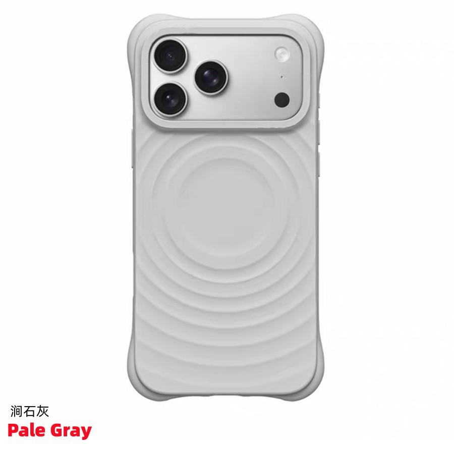 Ripple Liquid Silicone Magnetic Phone Case For MagSafe iPhone 17Air 14 15 16 17Pro Max 16Pro 17Pro Soft Shockproof Phone Cover