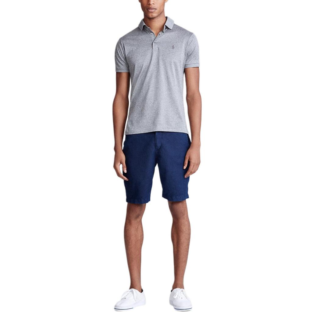 Поло Ralph Lauren Custom Slim Fit Однотонное трикотажное поло Мужские топы Серый 710790035-001