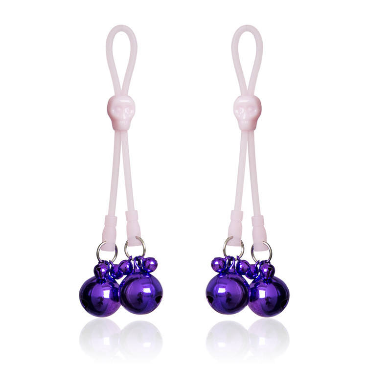 Glow in the Dark Nipple Clamps with Bells Adjustable Silicone Breast Clips BDSM Bondage Sex Toy
