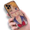 Anime Sailor Moon Phone Case For Apple iPhone 12 13 Mini 11 14 15 Pro Max 7 8 Plus X XR XS SE 2020 2022 Black Silicone Case