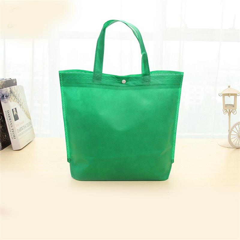 Shopping Bag Non-Woven Spot Buckle Folding Hot Pressing Bag Blank High-Grade Handbag Bag Handbag