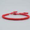 1PC/3PCs Handmade Jewelry Adjustable Tibetan Buddhist Knots Bracelet Weave Bangle Red Rope