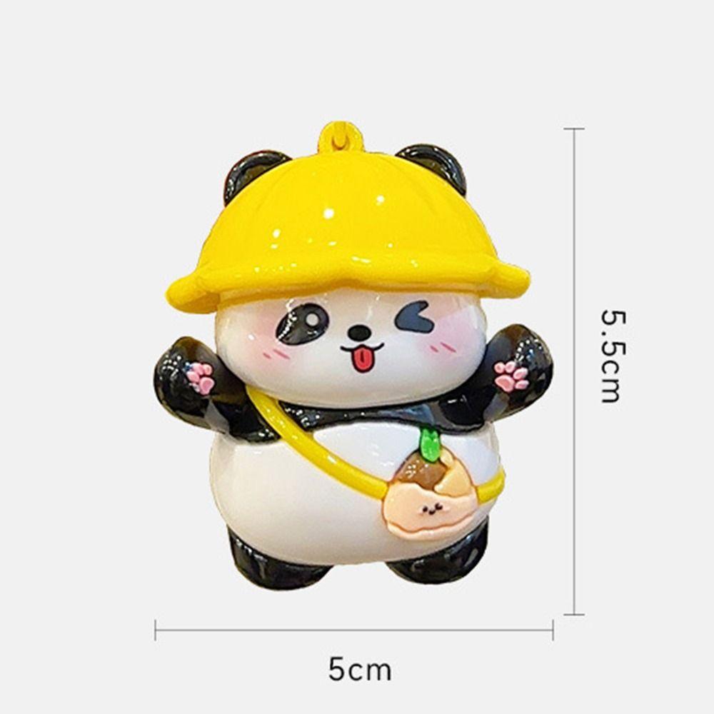 Creative Cartoon Panda Keychain Cute Key Ring Hanging Accessories Bag Pendants  Small Gifts