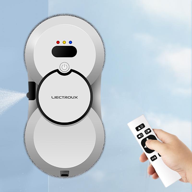 LIECTROUX HCR-10 Window Cleaning Robot Water Spray Automatic Robotic Glass Wiper Vacuum Cleaner Electric Windows Washer for Home Appliance