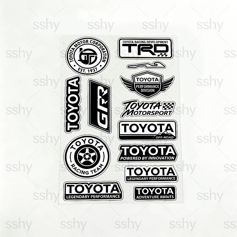 ДЛЯ TOYOTA TRO GR Светоотражающая Водонепроницаемая Наклейка Повышенной Видимости Наклейка для Скрытия Царапин Подходит для Автомобиля Мотоцикла Шлема Холодильника