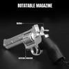 Revolver Mini Gun Keychain 1:4 Miniature Gun Shape Pistol Keyring Pendant Ornament Gift for Army Fan Model Collection
