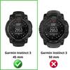 Case Compatible Garmin Instinct 3 45mm - Rigid Protection Smartwatch Transparent Case Tempered Glass Screen Phonillico®