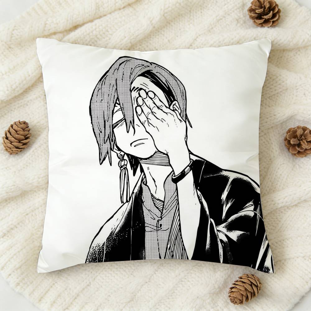 Classic Manga Anime G-Gachiakuta Zanka Double-Sided Printed Square Decorative Cushion Cover For Sofa Living Room Home Decor