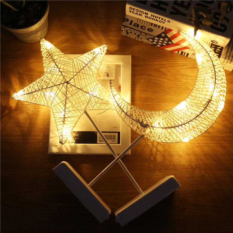 Fairy Lights Table Lamp - Romantic Heart Room & Dorm Decor Night Light