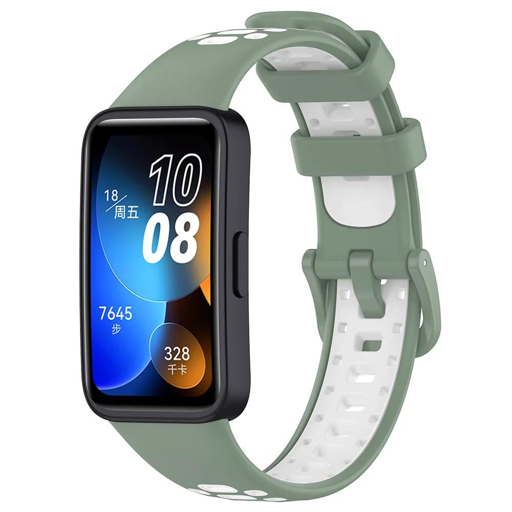 Силиконовый ремешок для Huawei Band 10 9 8 двухцветный ремешок для часов браслет аксессуары для браслета