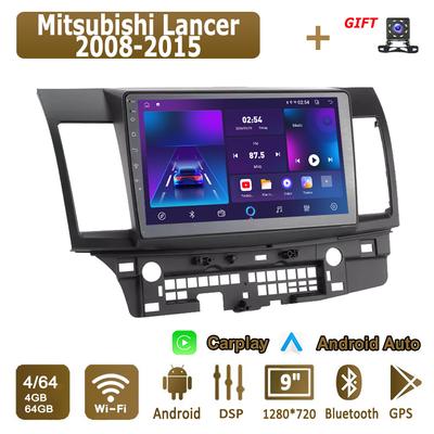 Android Carplay автомобильное радио для Mitsubishi Lancer 2008-2015 мультимедийный проигрыватель головное устройство стерео GPS навигация BT WIFI 4+64 ГБ