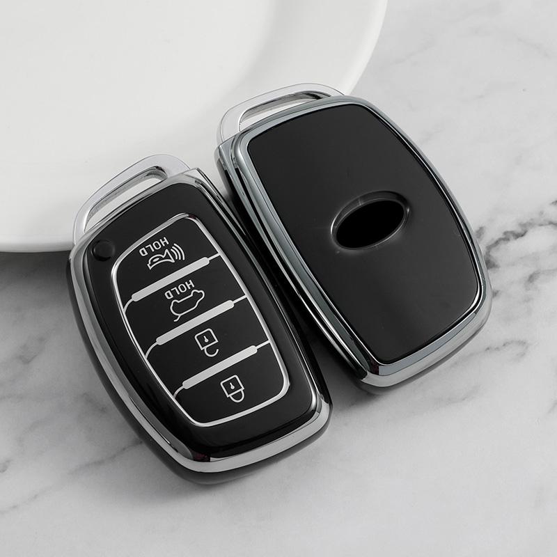 3 4 Кнопки ТПУ Чехол Брелок Для Hyundai Tucson Santa Fe Sonata Elantra Accent Creta Ix35 Ix25 I20 I30 Автомобильный Пульт Дистанционного Ключа Чехол