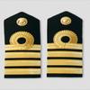 Indian Silk Seaman Captain Epaulettes Hard Epaulettes Plate Gold Silk Embroidered Epaulettes Anchor Blades Uniform Epaulettes Aviation Epaulettes